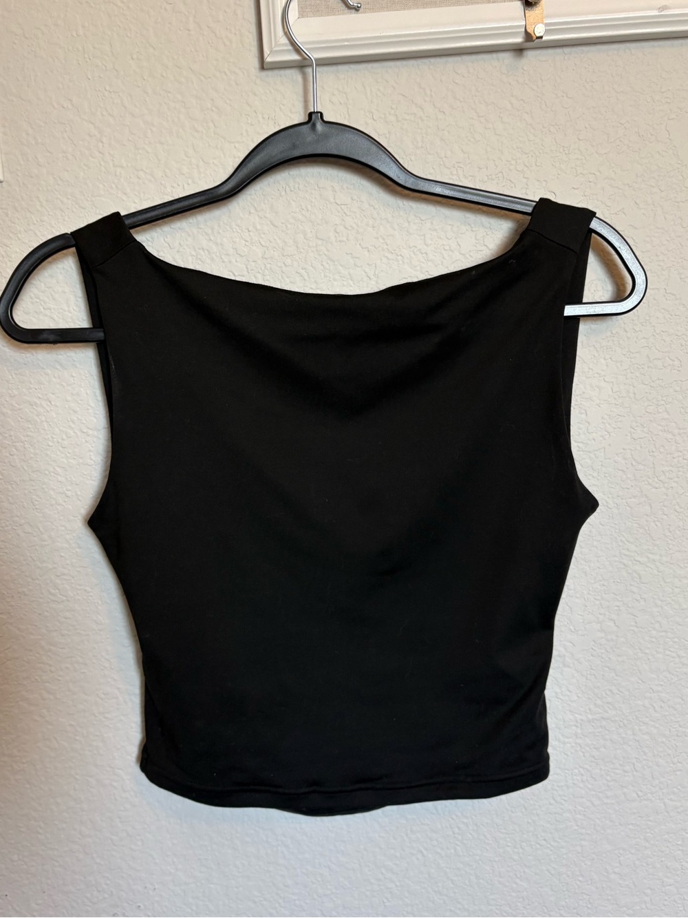 Black Backless Boatneck Women's Top
